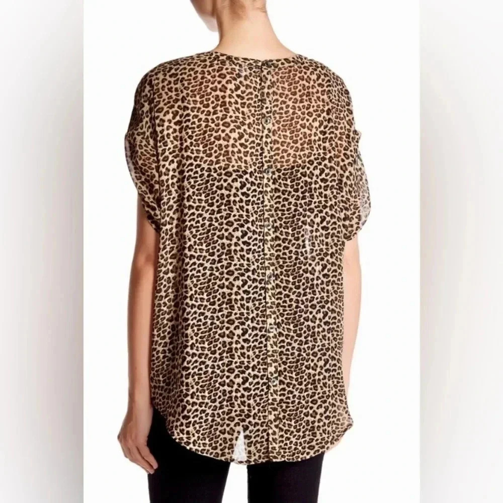 Daniel Rainn | Leopard Print Button Back Blouse S… - image 2